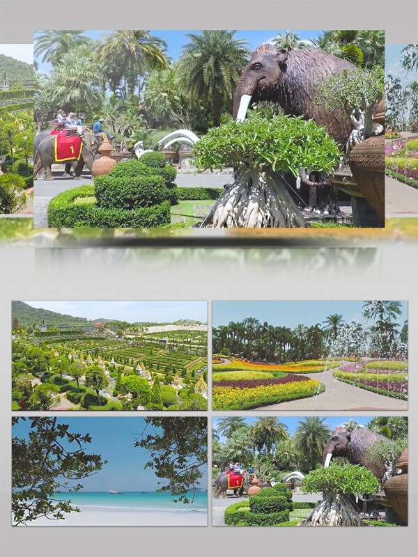 海滨旅游风景区各种景点实拍素材