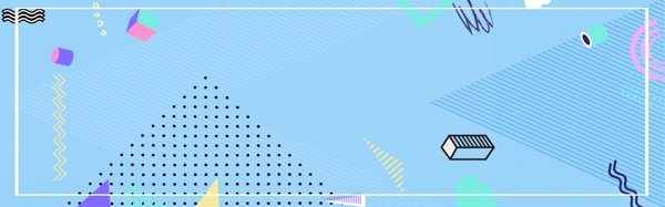 孟菲斯创意蓝色简约背景