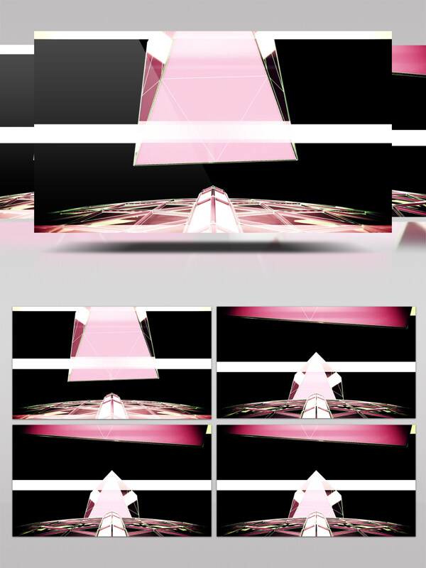 粉色水晶帆船视频素材