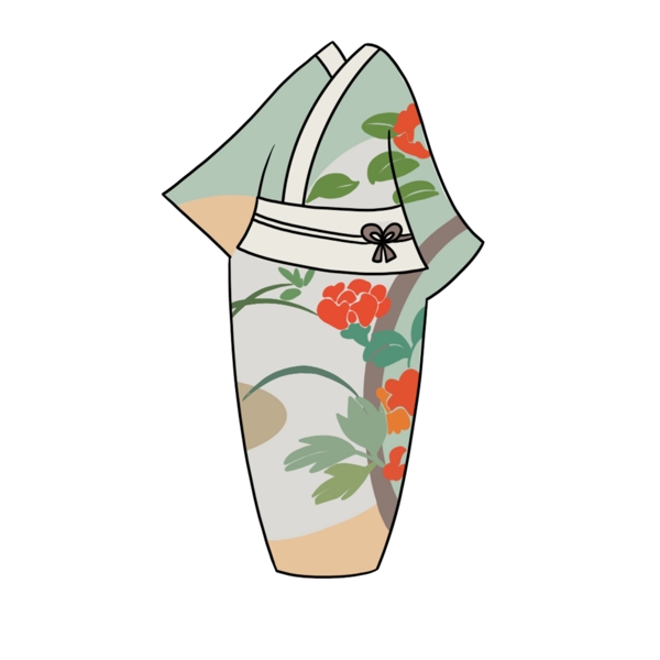 日式和服浴袍卡通可爱免扣