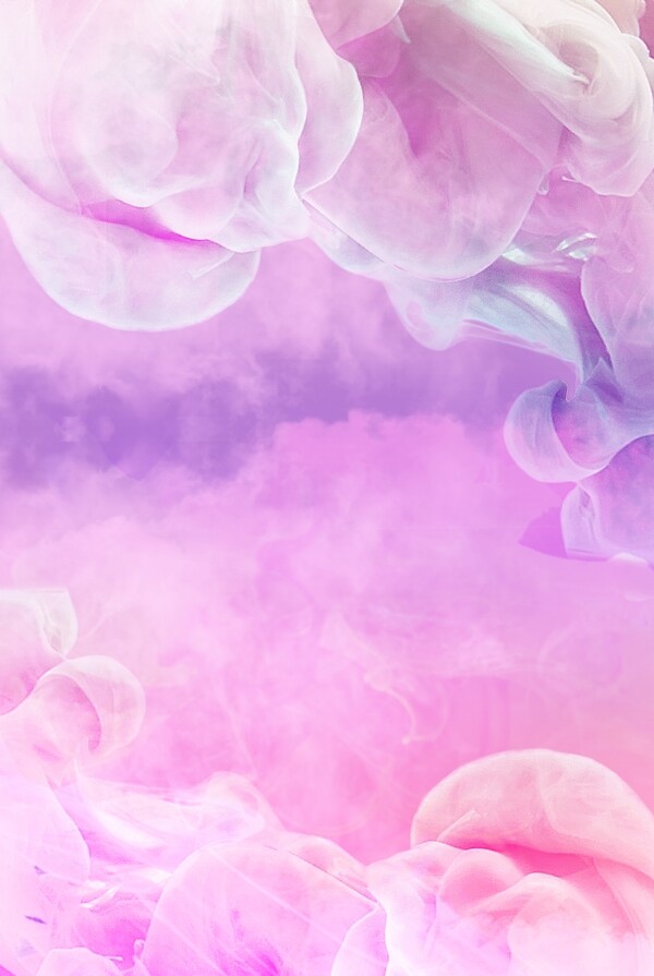 唯美烟雾渲染粉紫色渐变背景海报