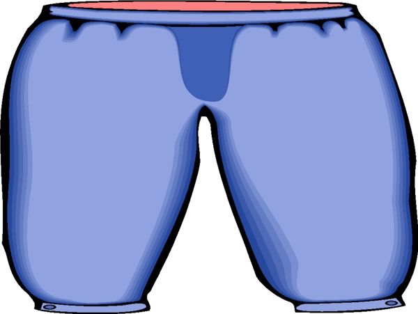蓝色调休闲裤子设计