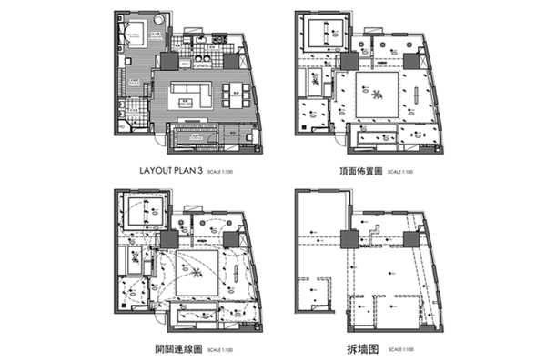 两居室户型CAD图纸