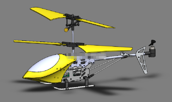 遥控直升机3D模型