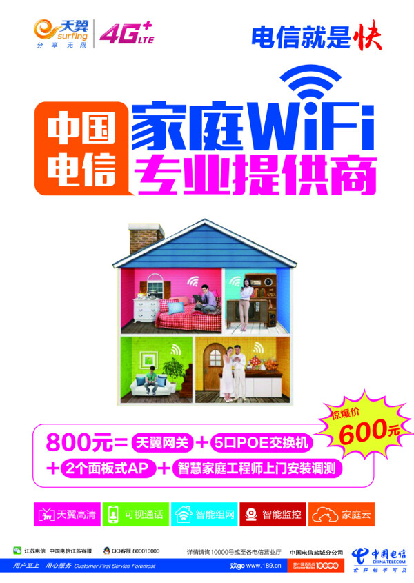 中国电信WIFI信号满格