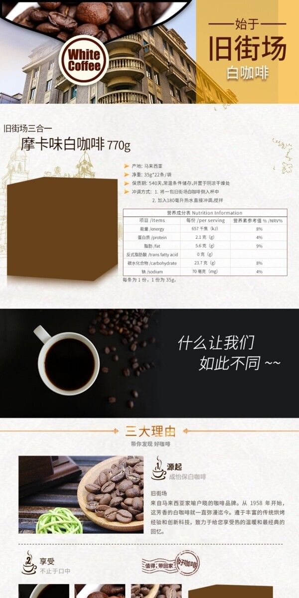摩卡咖啡详情页设计