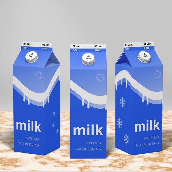 milk包装样机