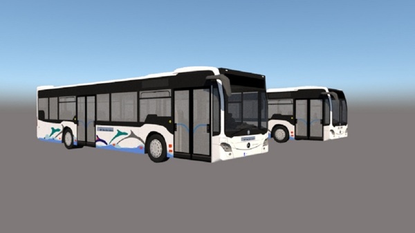 公交车3D模型渲染图