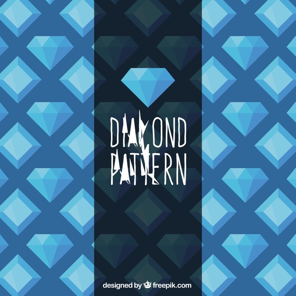 蓝色调平钻石图案