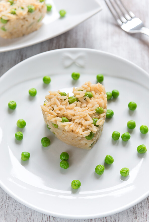爱心豌豆米饭图片