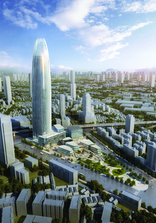 济南绿地中心超高层建筑
