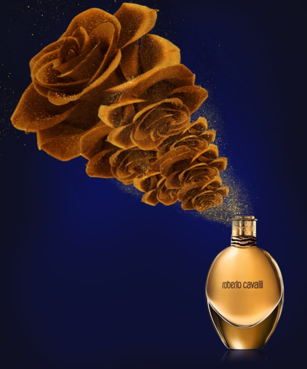金色玫瑰香水海报