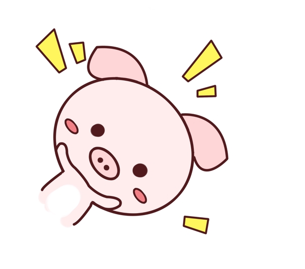 小清新小猪动物卡通手绘png