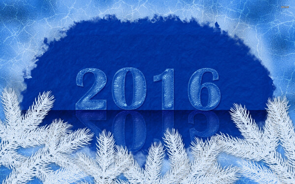 蓝色2016年背景图片