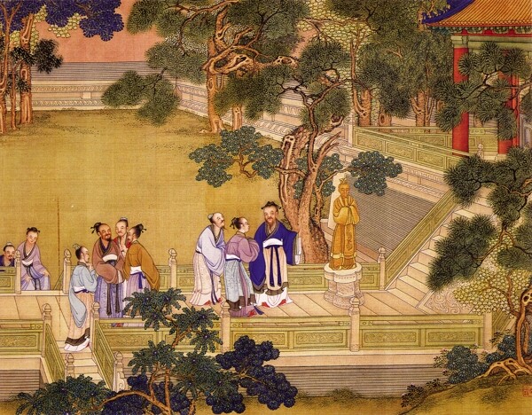 清明上河图古画风景画工女绣女民间艺术画中国民间艺术品中华刺绣民间艺术PSD分层素材源文件中国传统元素整合图库