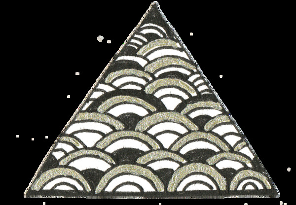 海澜三角透明装饰素材