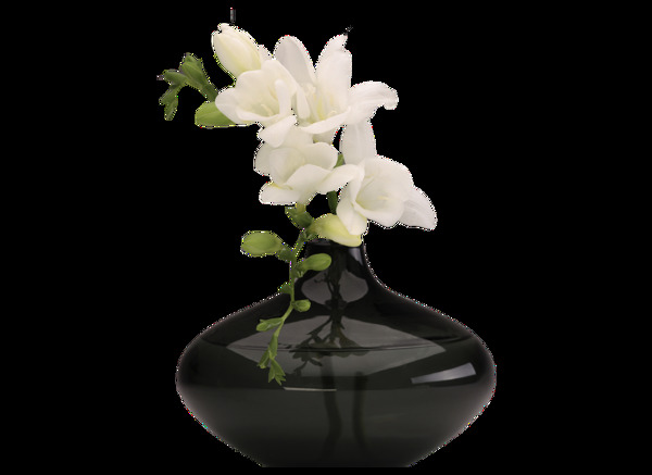 黑色陶瓷花瓶png元素