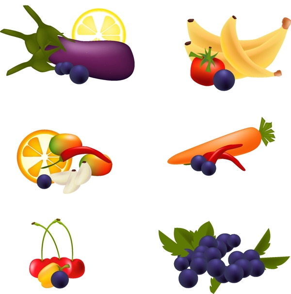 水果装饰元素图案
