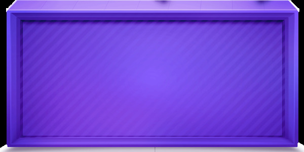 卡通紫色方盒png元素