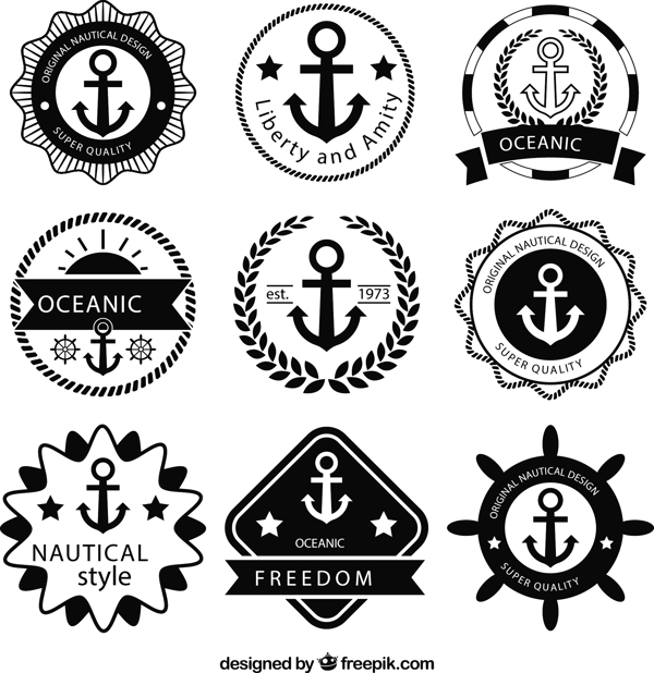 复古航海徽章图片