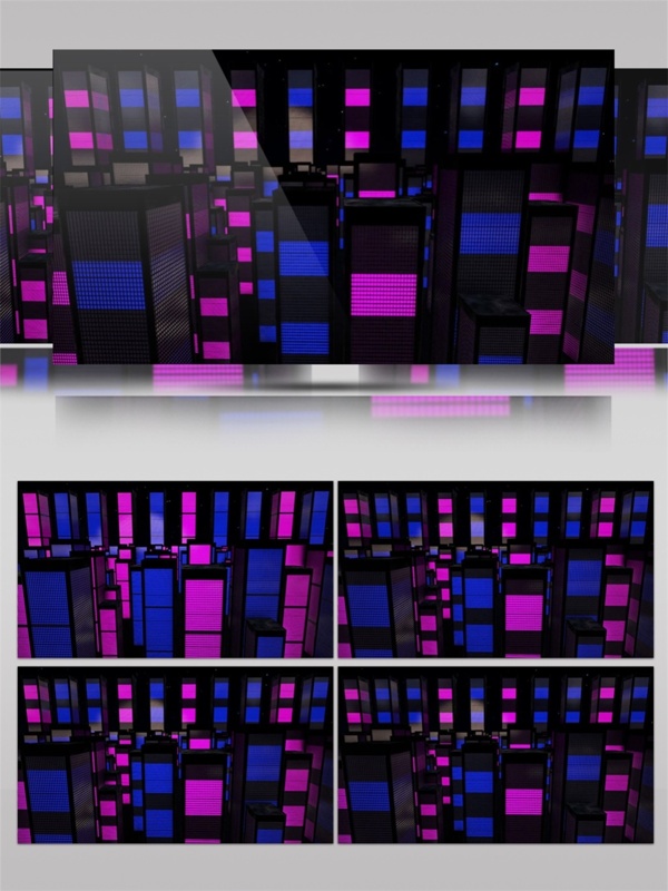 紫色动感方块动态视频素材