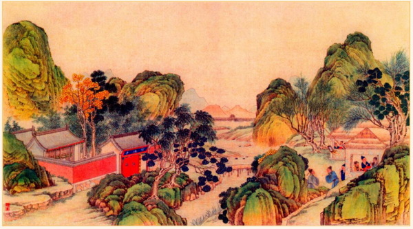 中国古代建筑风景画