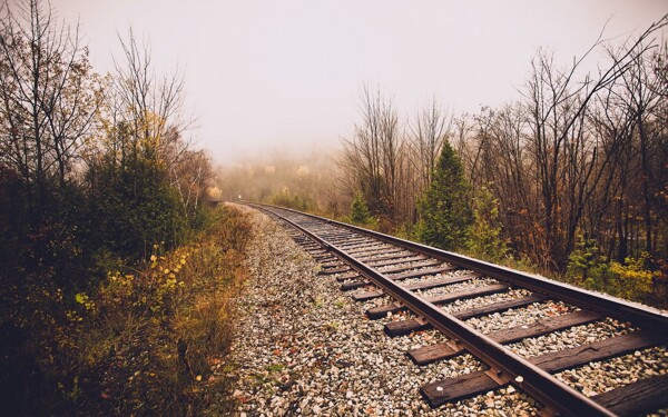 高清铁路风景图片
