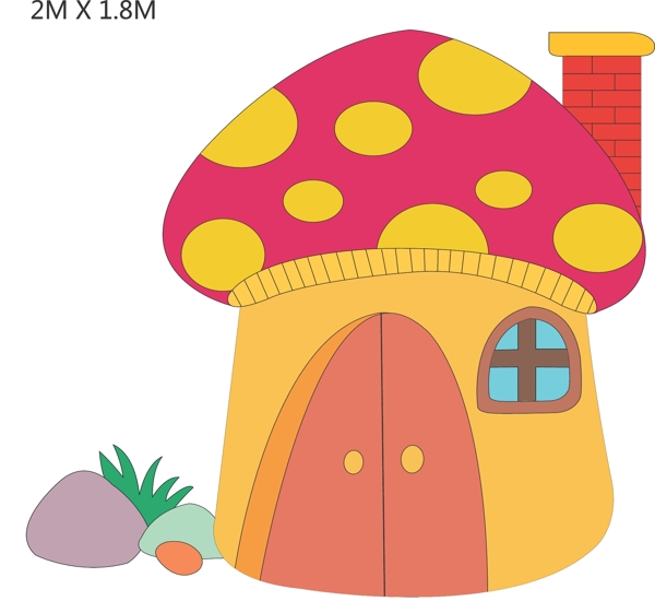 蘑菇房模板