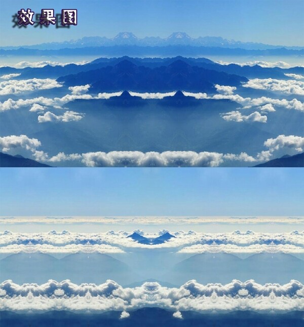山顶美丽的云朵和云海唯美视频