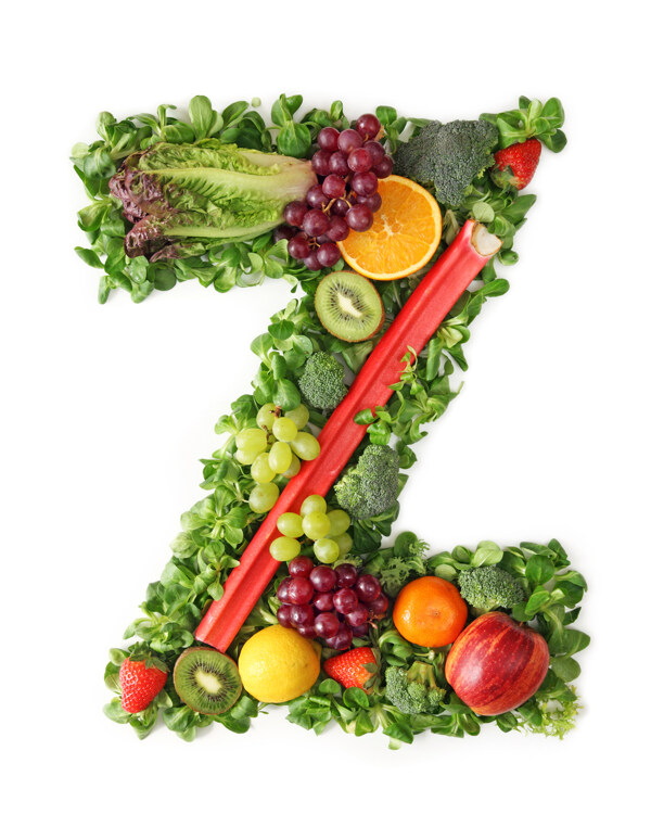 蔬菜水果组成的字母Z图片