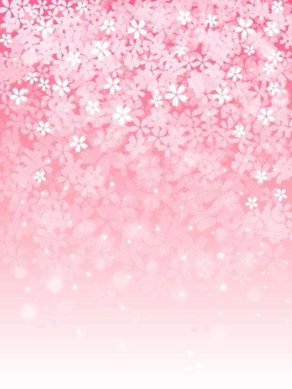 粉色樱花渐变浪漫唯美清新