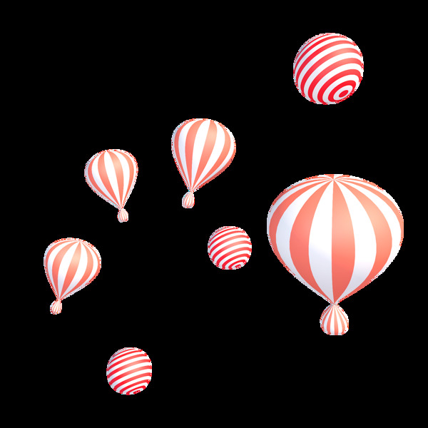 3D热气球节日气球