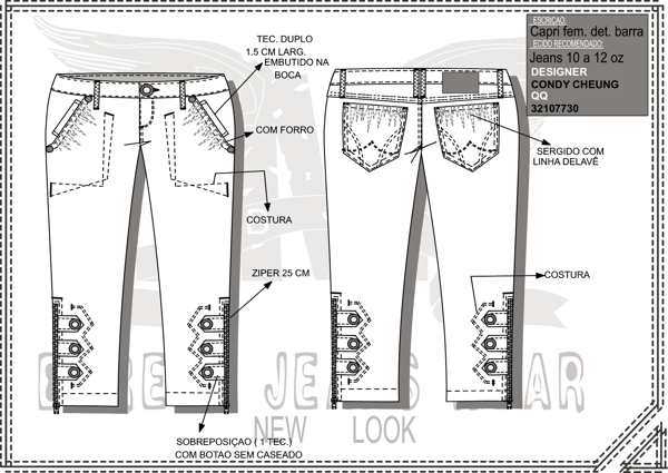 牛仔裤设计图片