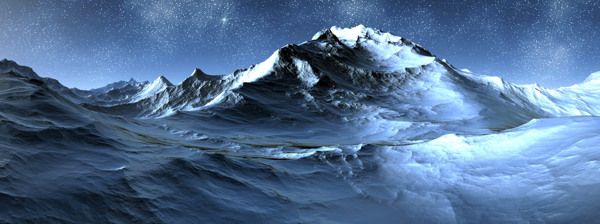 南极洲雪山山脉