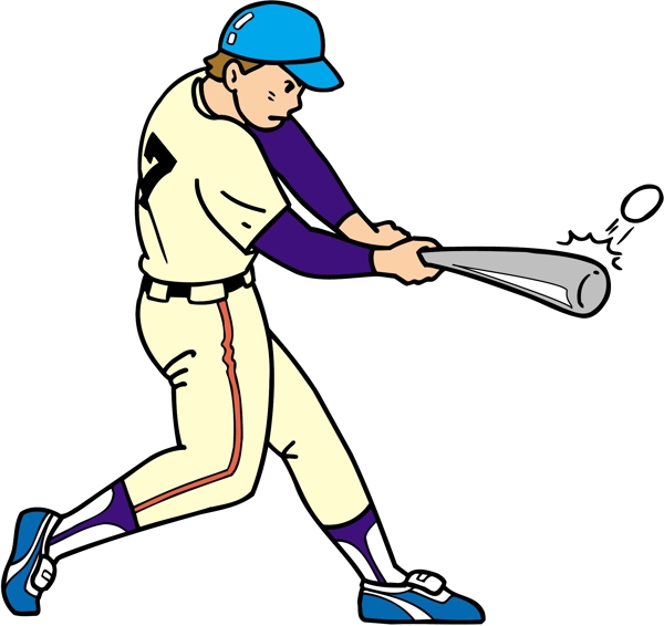 棒球卡通运动人物图片