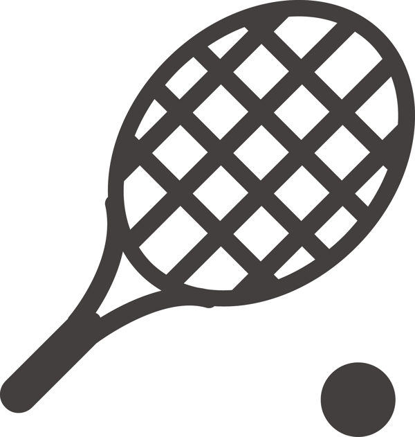 网球拍字形图标