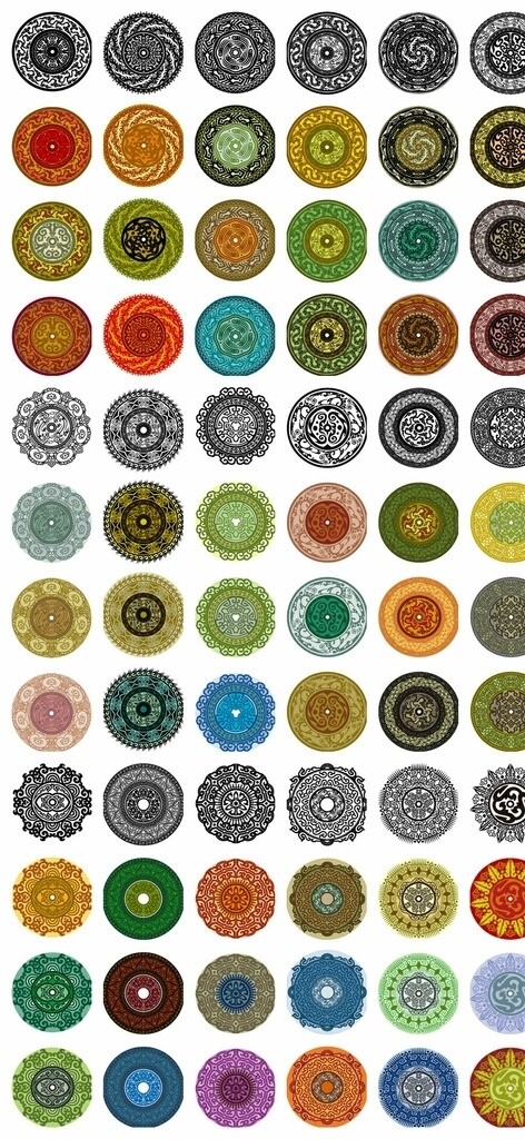 中国古典圆形花纹设计