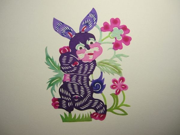 生肖剪纸兔图片
