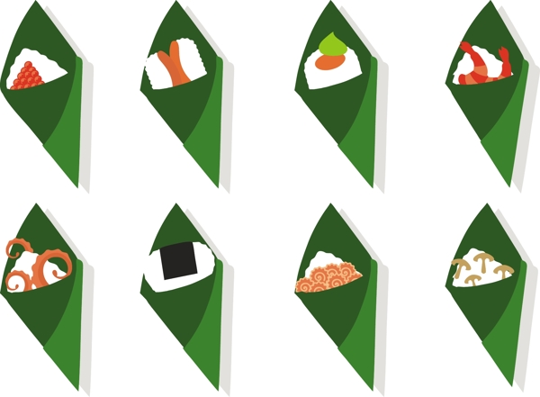 手绘日本寿司日本美食