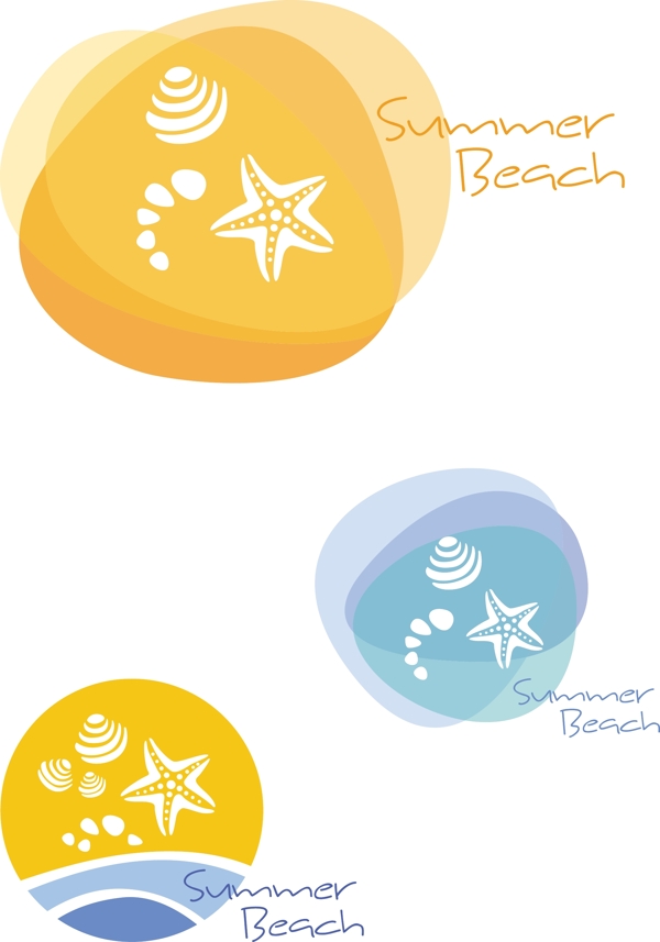 夏日海滩旅游logo