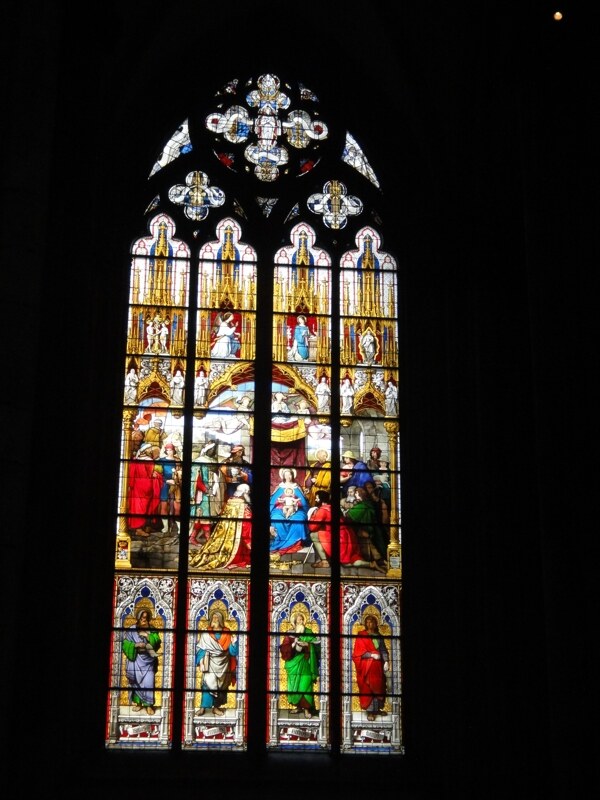 德国科隆大教堂玻璃花图片