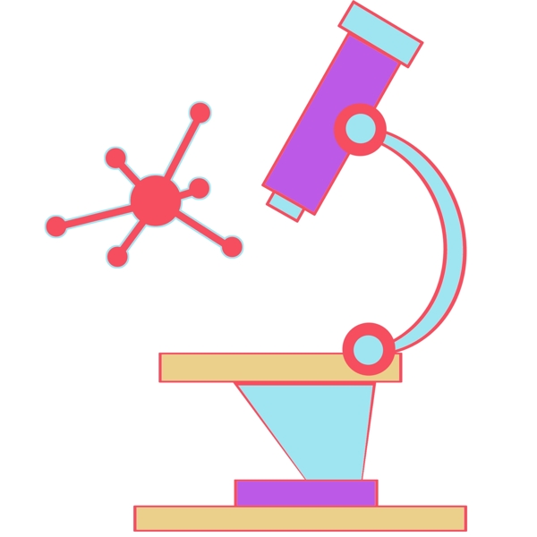 化学显微镜的插画