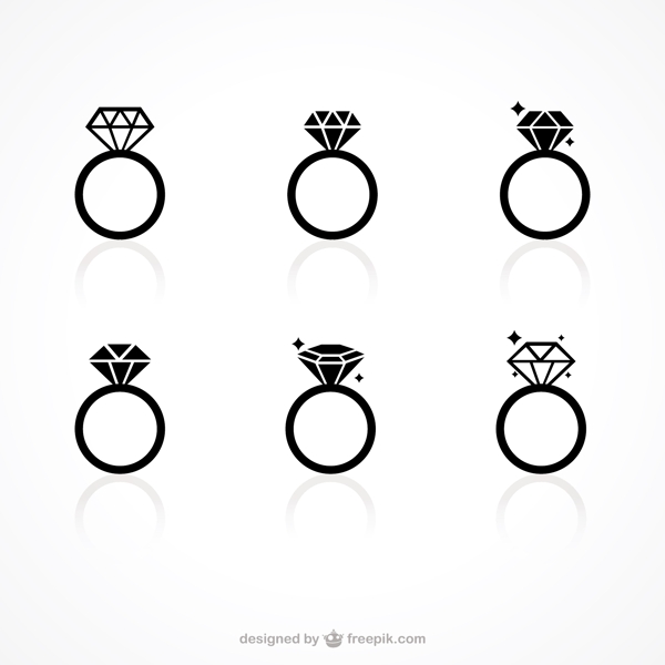钻石戒指的图标