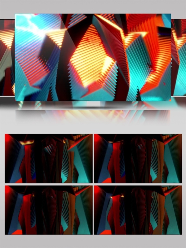 红色光束水晶动态视频素材