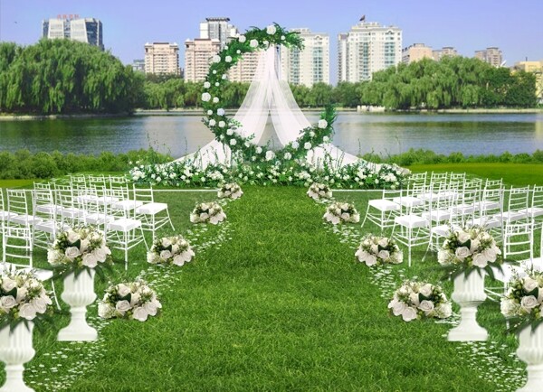 白绿户外婚礼