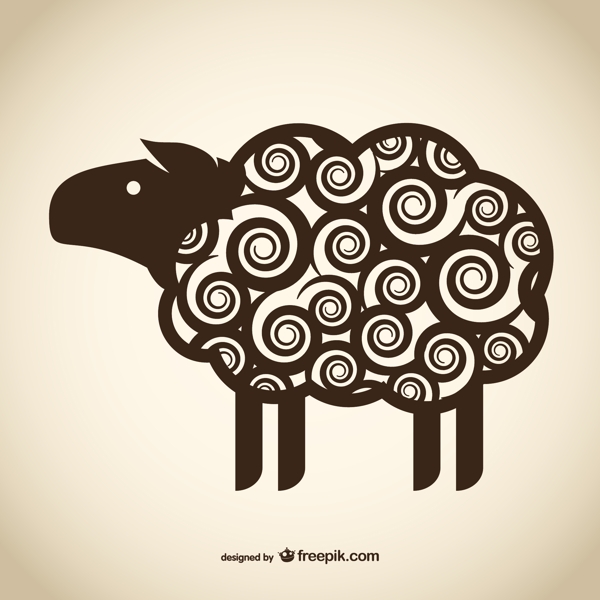 装饰画的羊