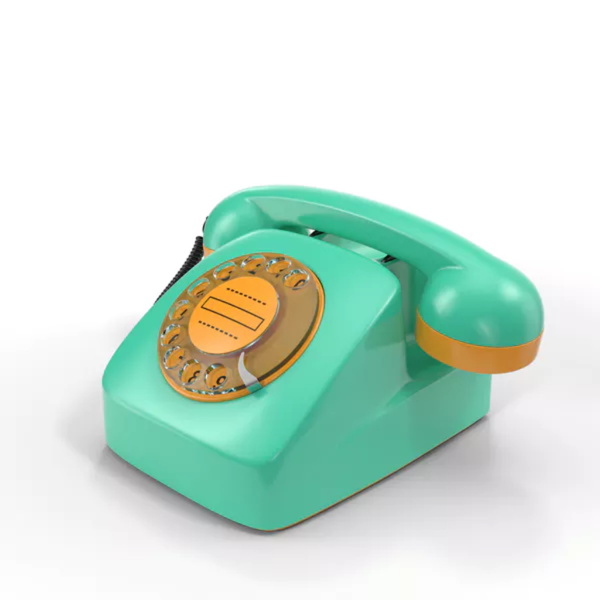 复古绿色电话机子设计