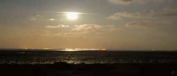 自然风光海边风景明月夜高清实拍视频素材