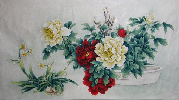 花卉植物油画图片