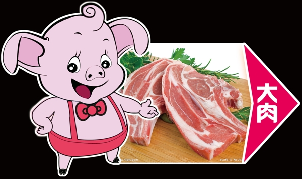 猪肉卡通猪